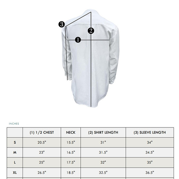 Celtic Ranchwear Grandfather Shirt Blue White Stripe XL Cotton Casual - Picture 6 of 8